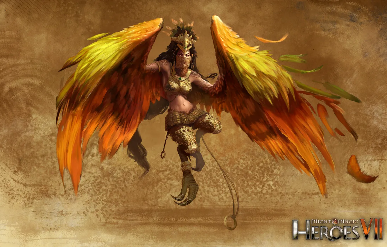 Photo wallpaper wings, Fury, heroes of might and magic 7, Might &amp; Magic 7, Rebellious tribes, Woul