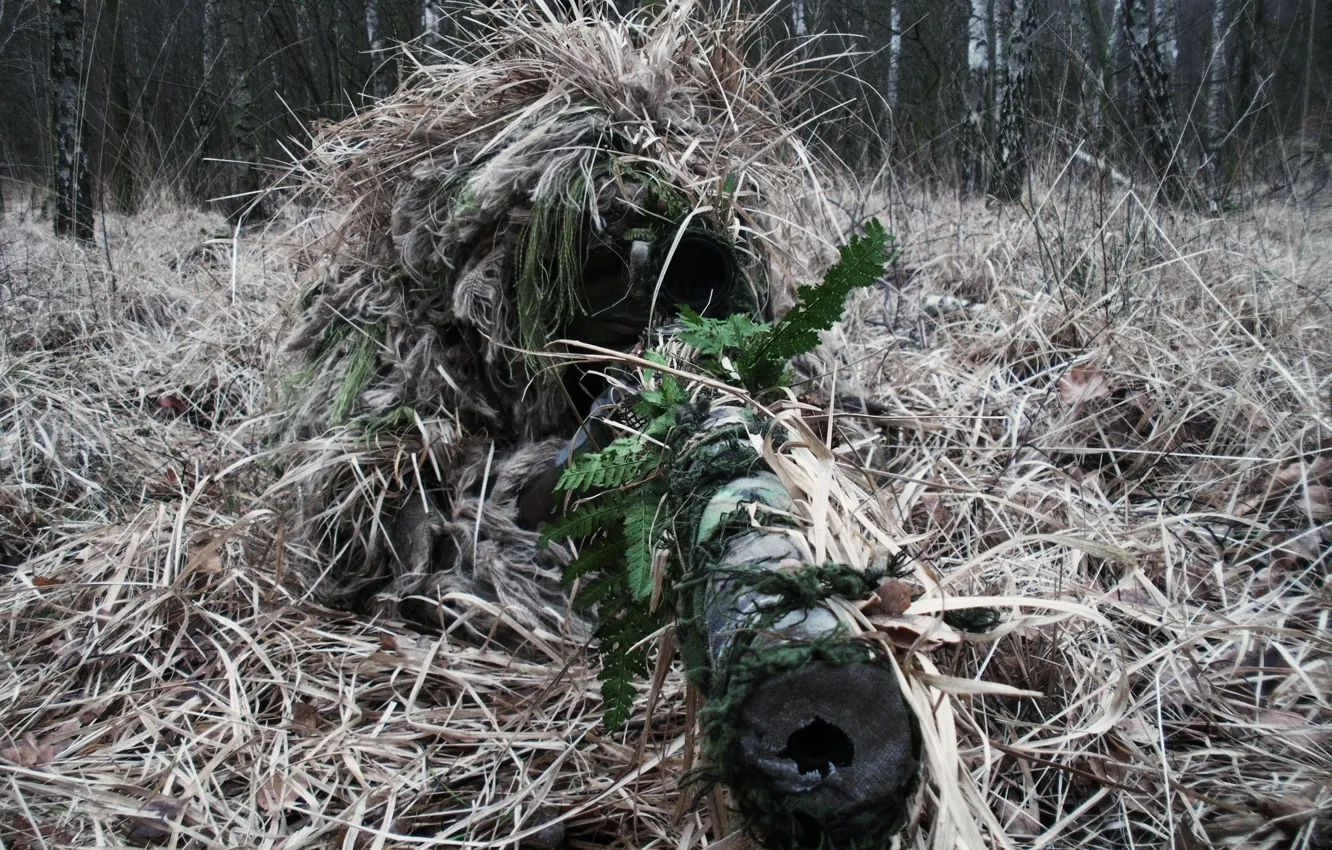 Photo wallpaper optics, sniper, camouflage, sight, rifle