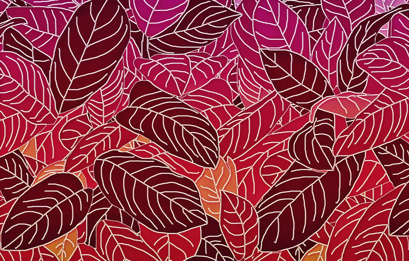Photo wallpaper leaves, background, texture
