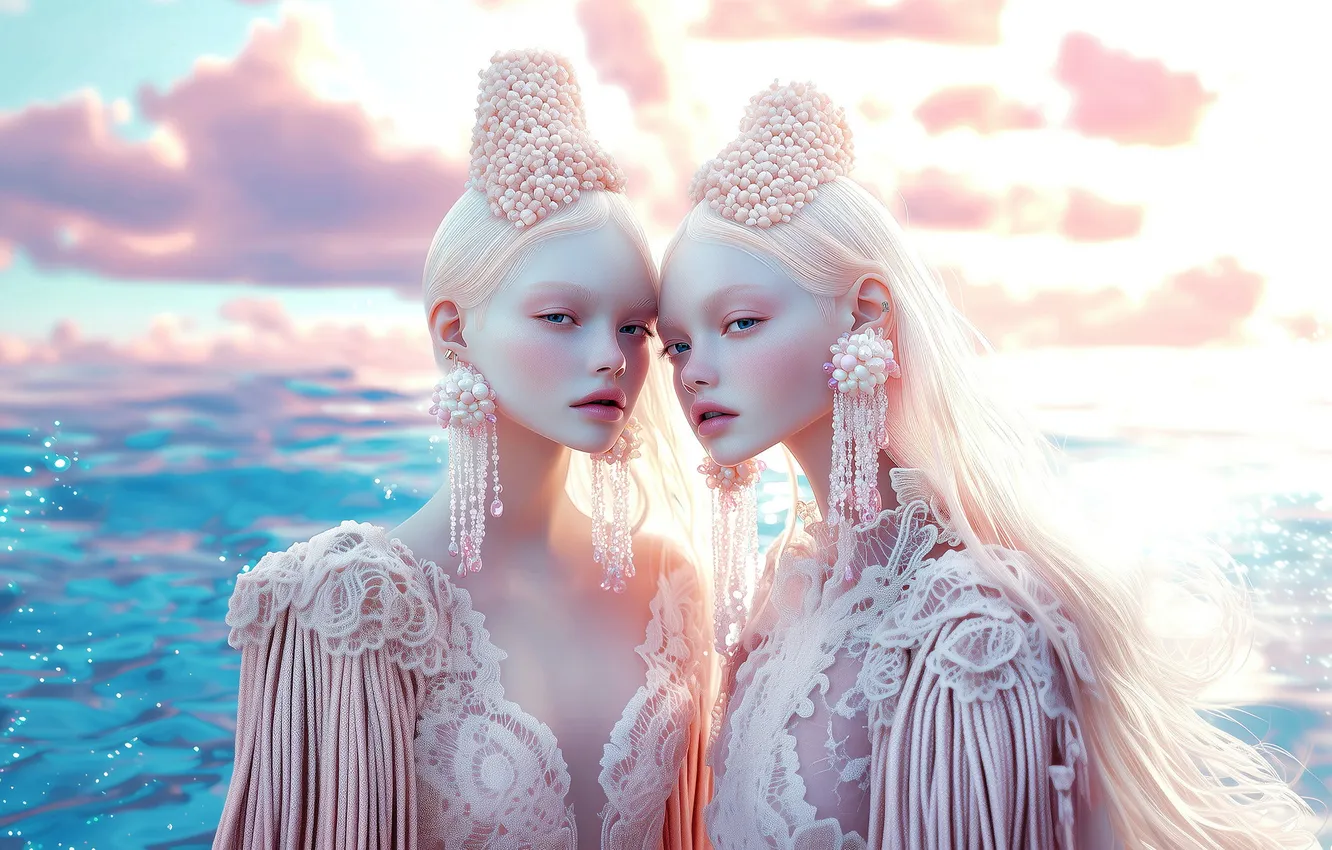Photo wallpaper neural network, image, look, fantasy, girl, AI art