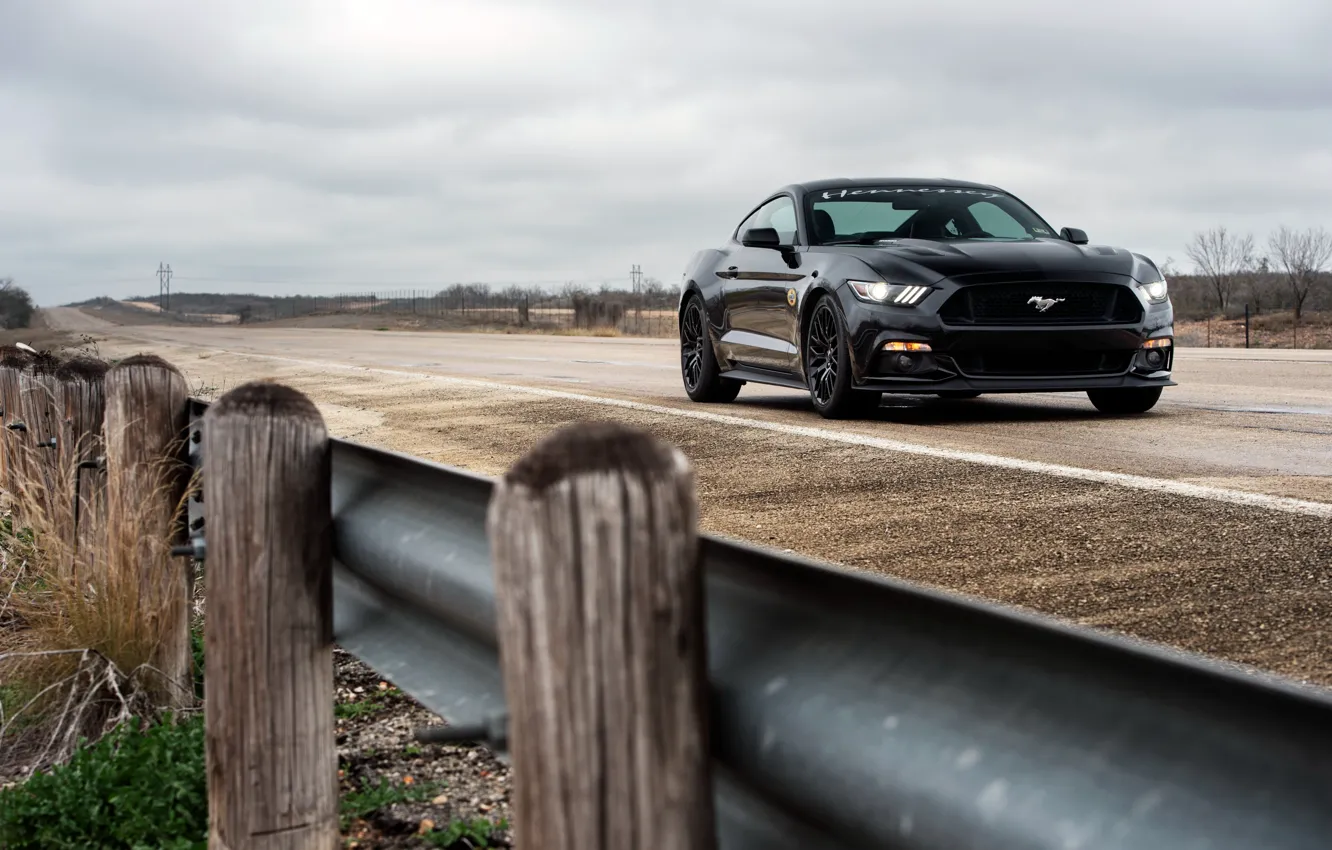 Photo wallpaper Mustang, Ford, Mustang, Ford, Hennessey, Supercharged, HPE700, 2015