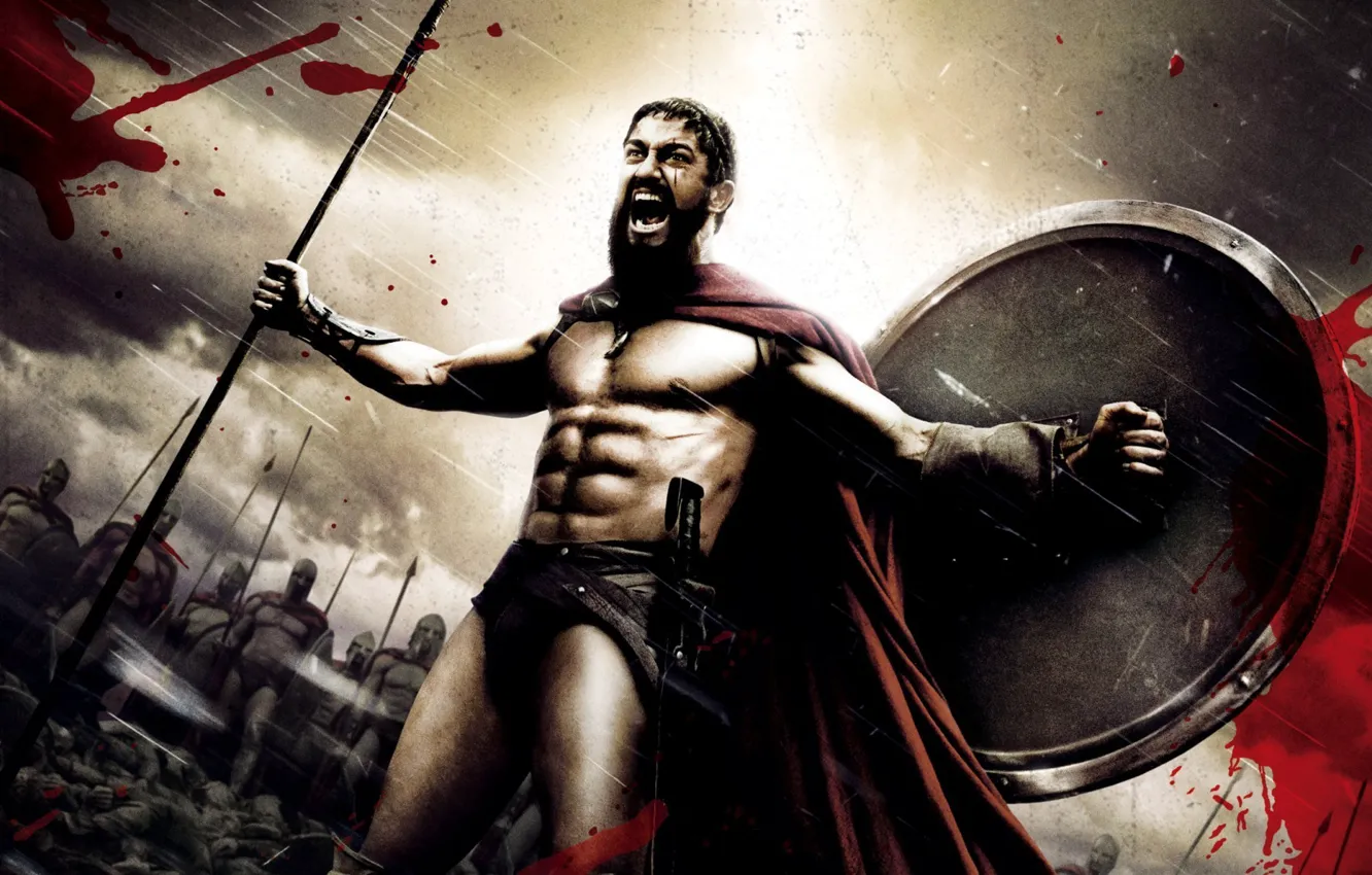 Photo wallpaper 300, sparta, Gerard butler