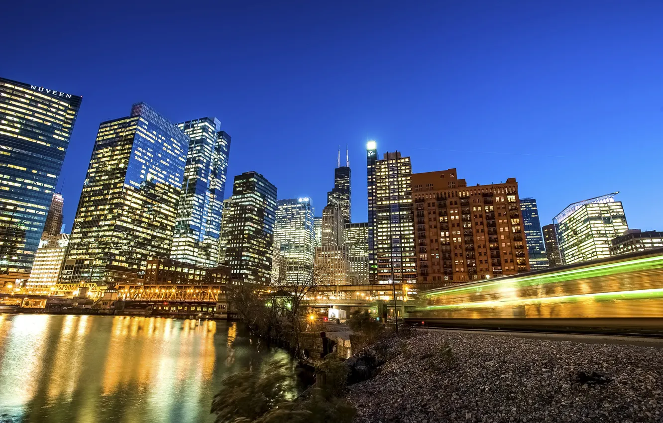 Photo wallpaper the city, Chicago, USA, Chicago