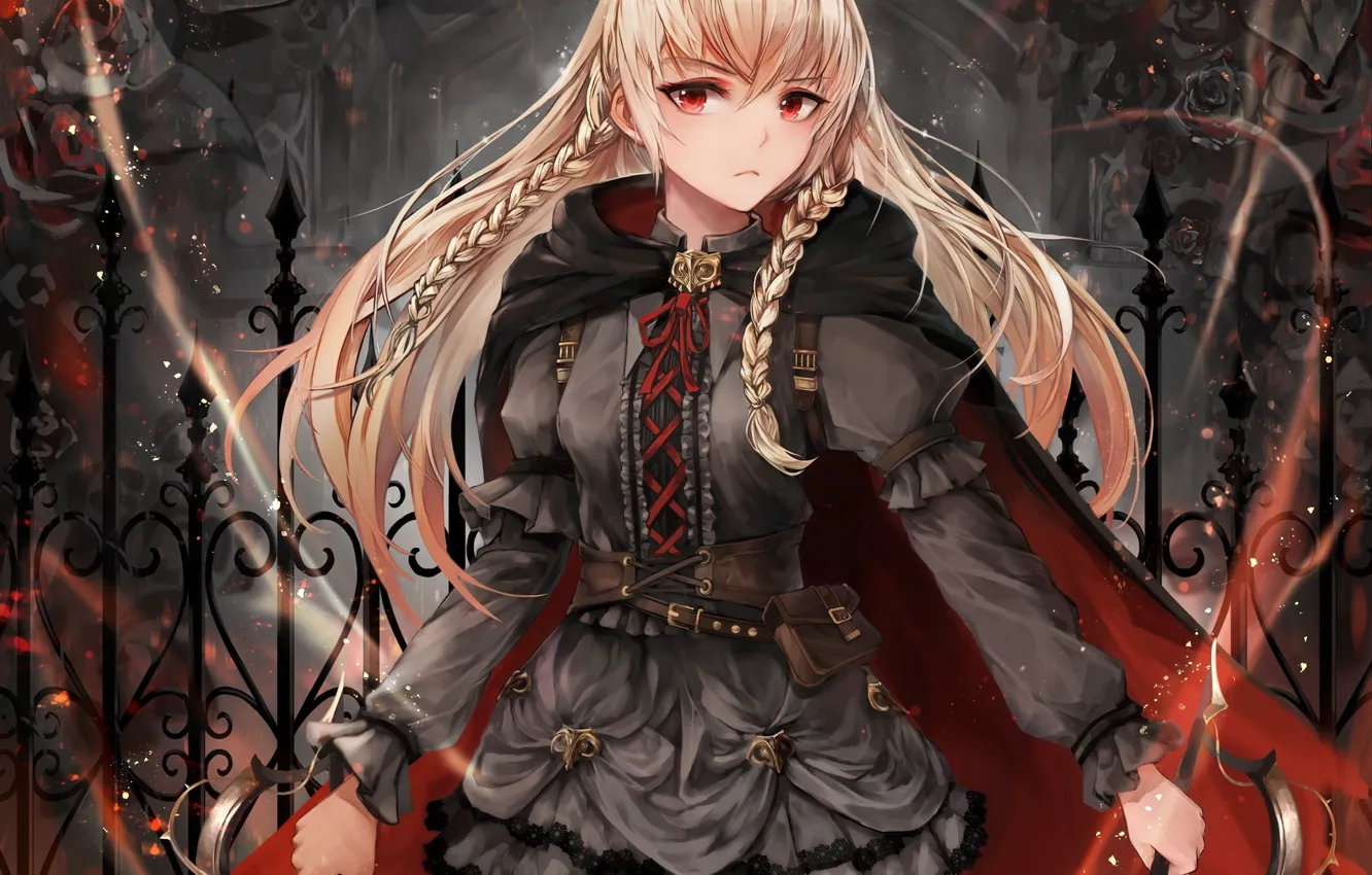 Photo wallpaper look, girl, weapons