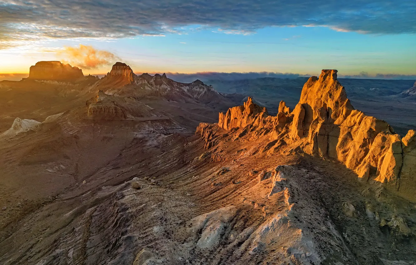 Photo wallpaper colors, mountains, rocks, shadows