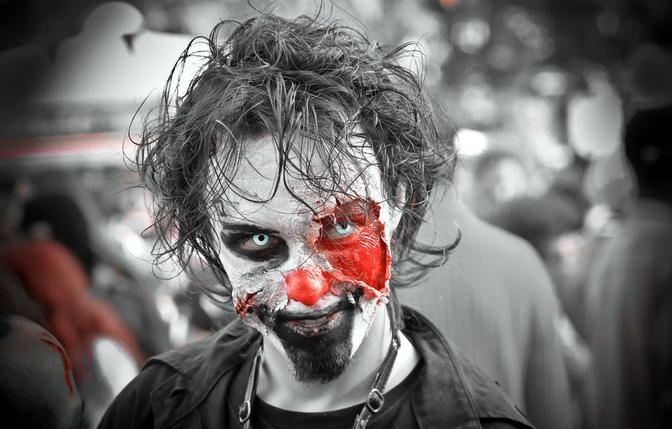 Photo wallpaper holiday, guy, Zombie Day