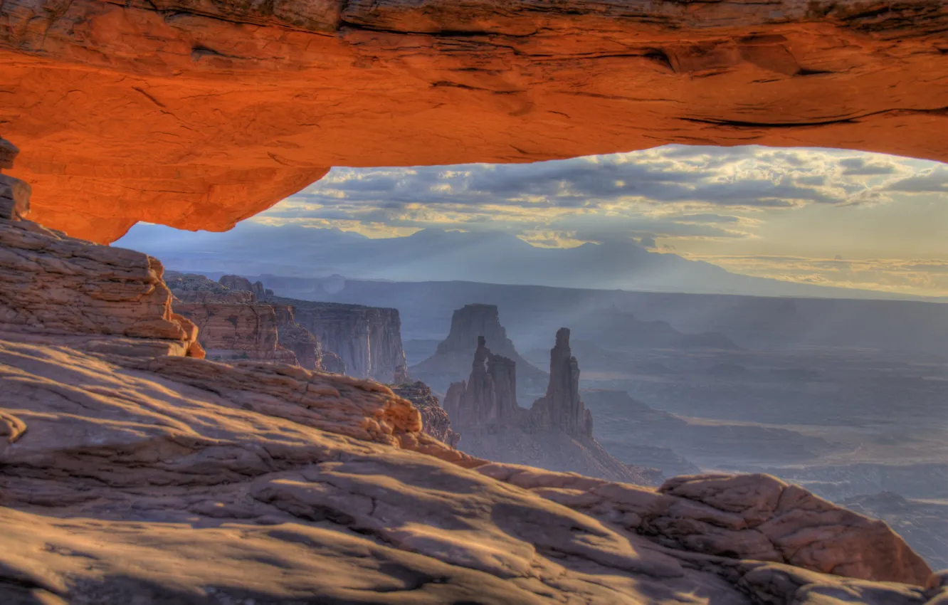 Photo wallpaper rocks, arch, USA