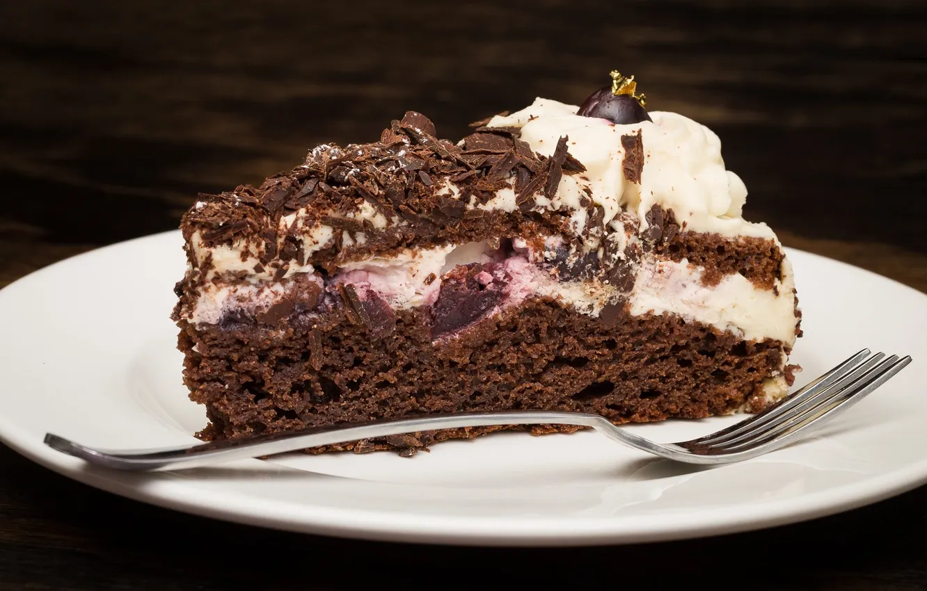 Photo wallpaper chocolate, cake, cream