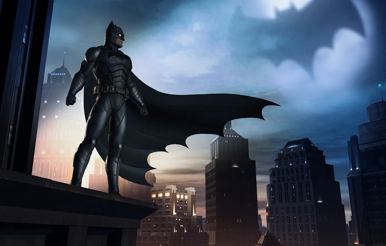 Photo wallpaper game, Batman, dark knight, hero, DC Comics, Telltale Games, cape, Gotham