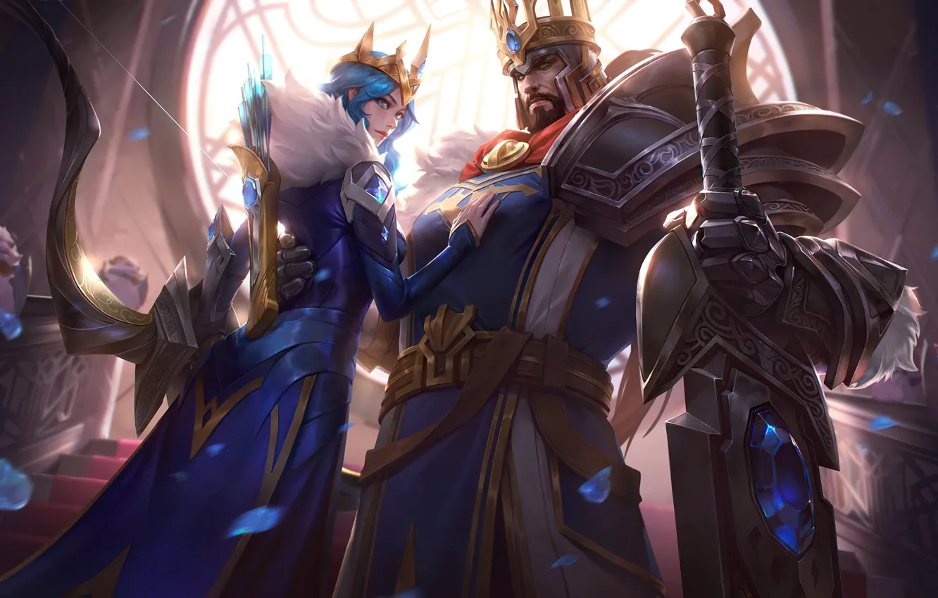 Photo wallpaper Queen, king, League of Legends
