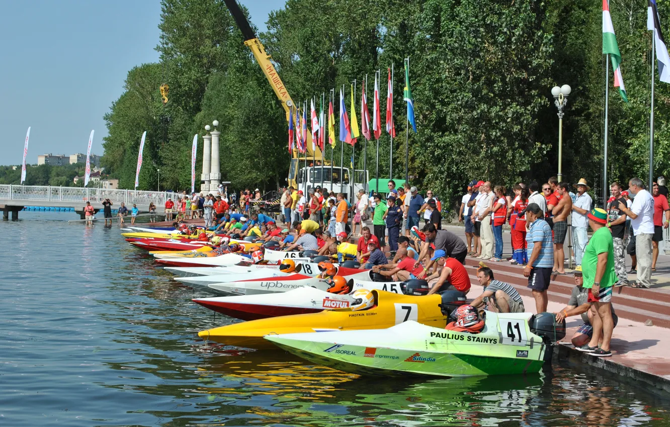 Photo wallpaper race, boat, speed