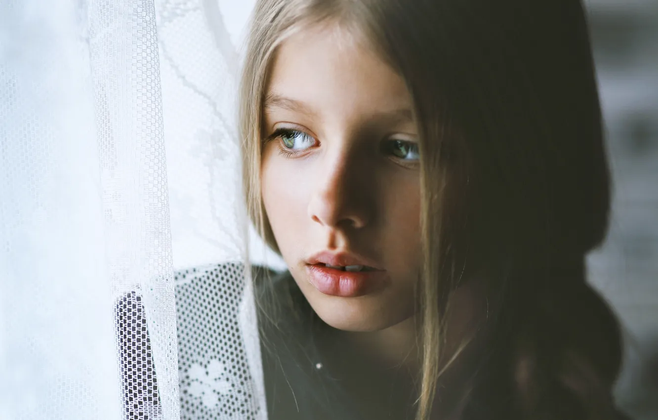 Photo wallpaper girl, portrait, braid, Vadim Morozov