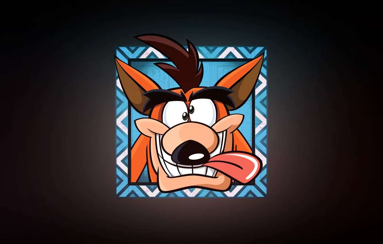 Photo wallpaper face, the game, minimalism, art, Fox, art, crash, Illustration