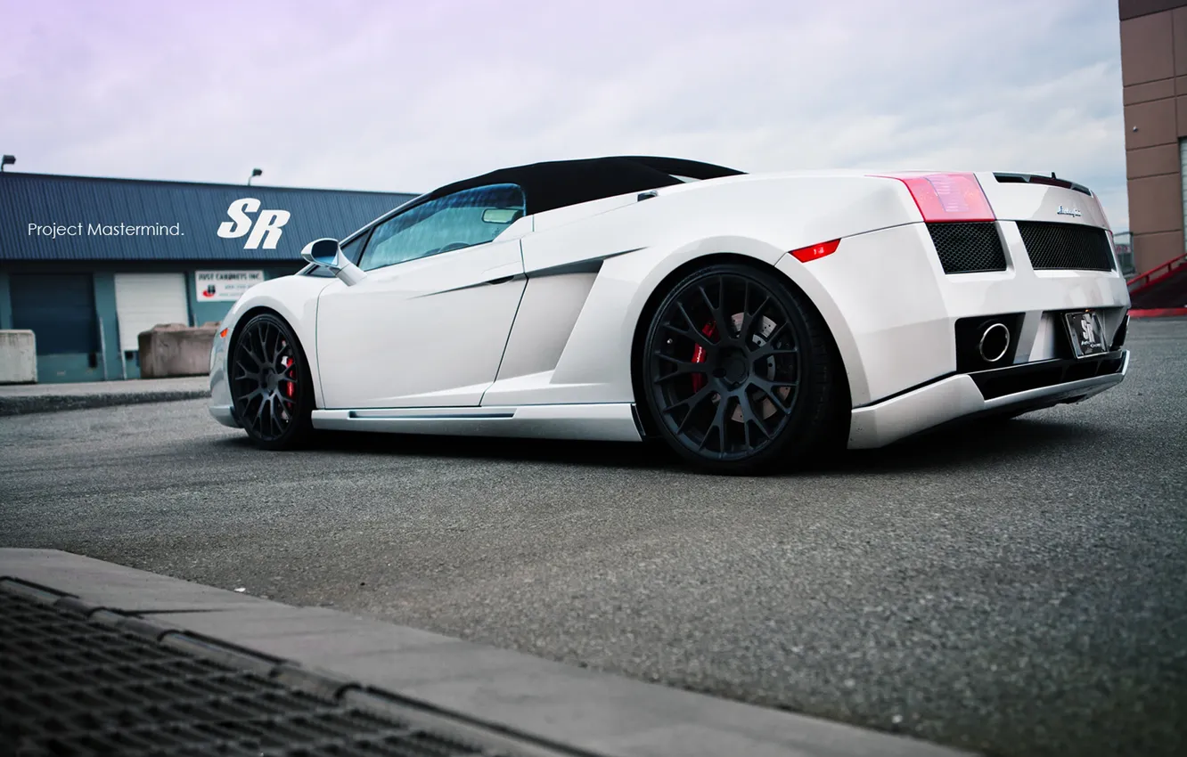 Photo wallpaper white, Lamborghini, Gallardo, convertible, drives, Spyder, 2007, SR Auto Group