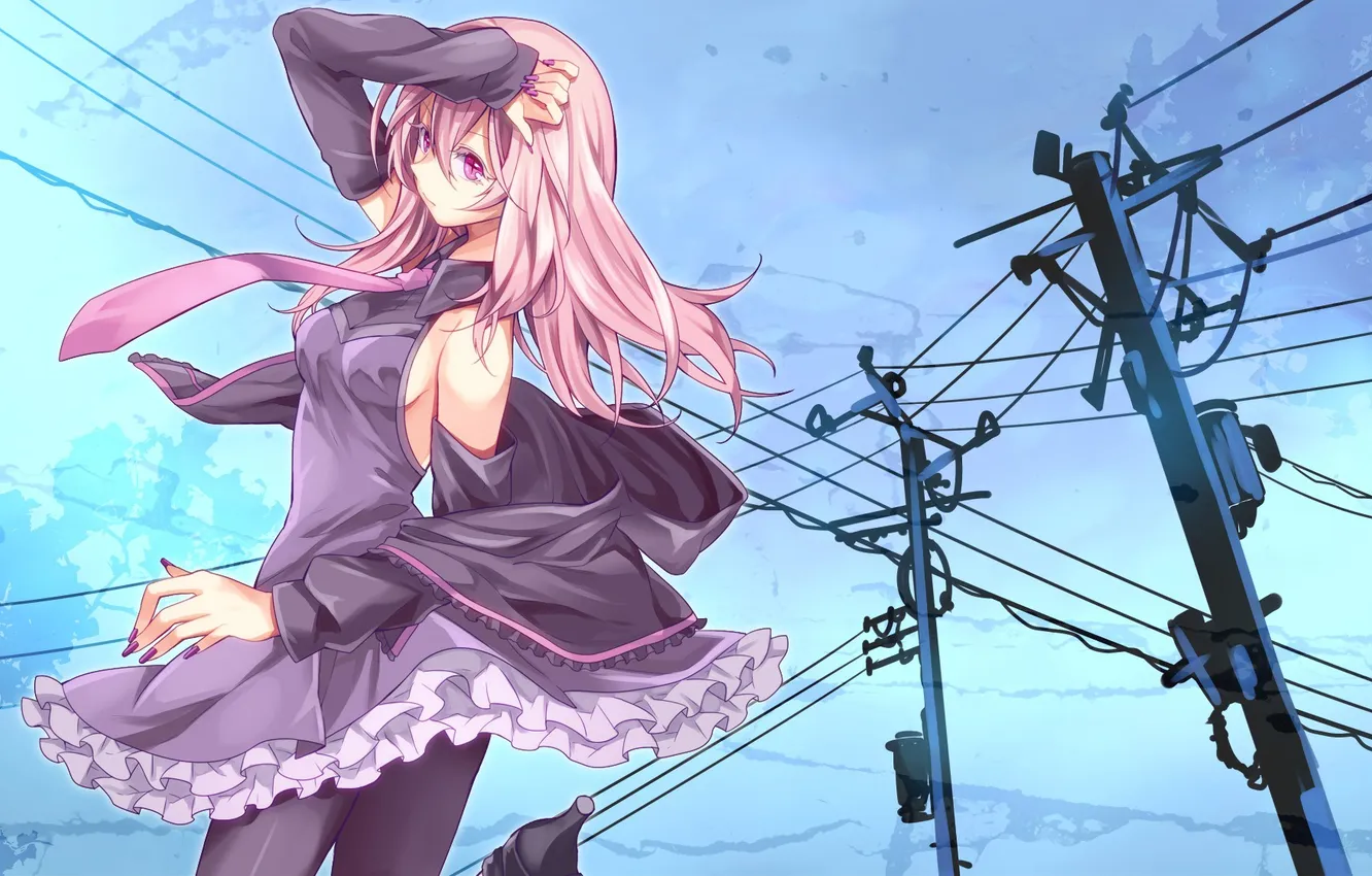 Photo wallpaper look, girl, street, surprise, gesture, art, toudou charo, gahata mage