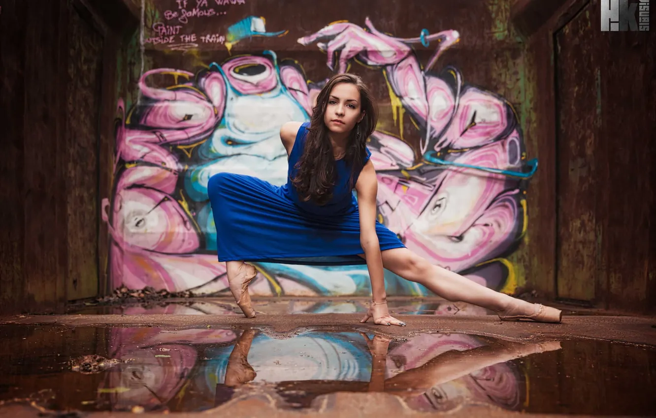 Photo wallpaper girl, pose, ballerina