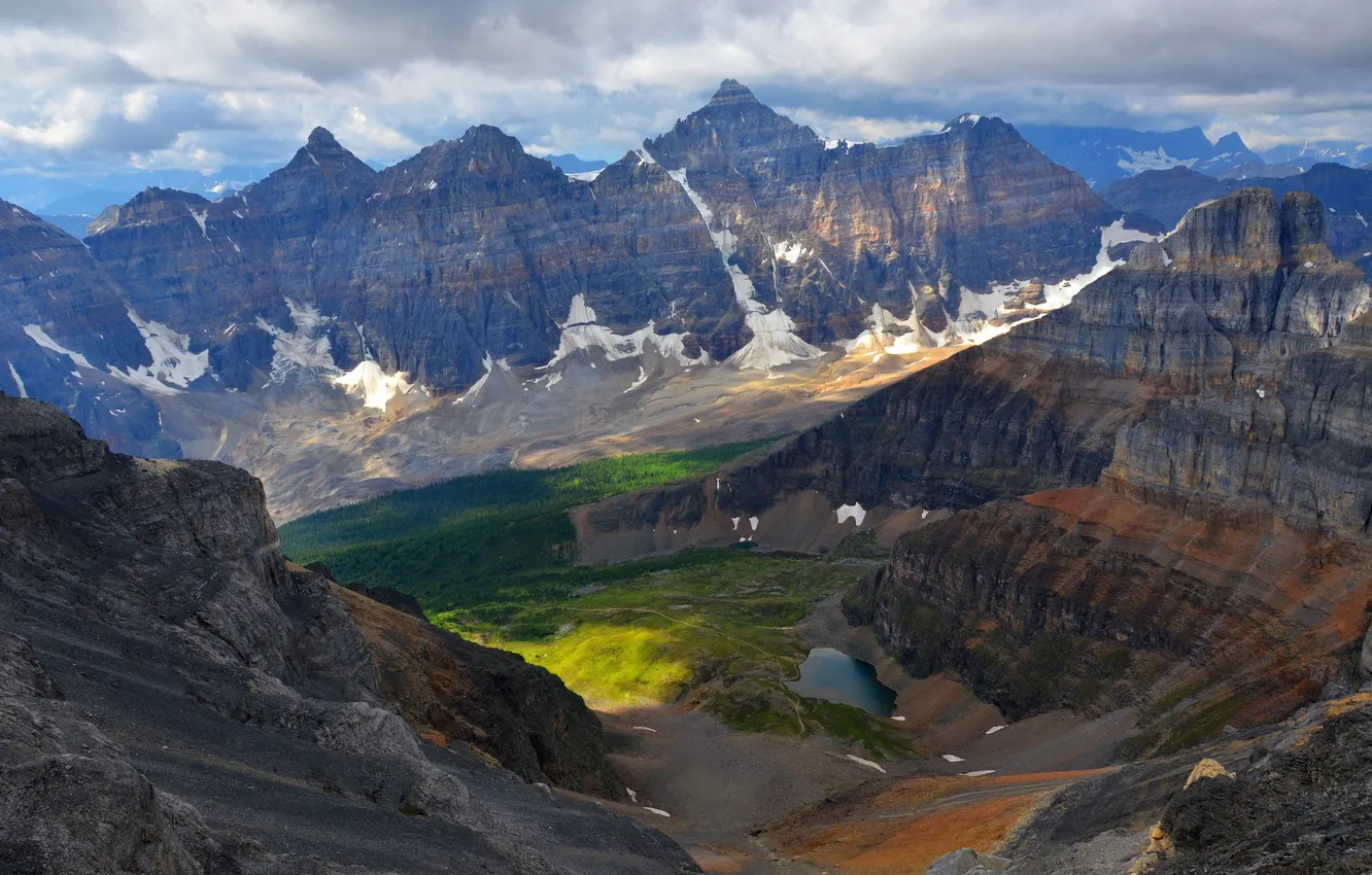 Photo wallpaper the sky, landscape, mountains