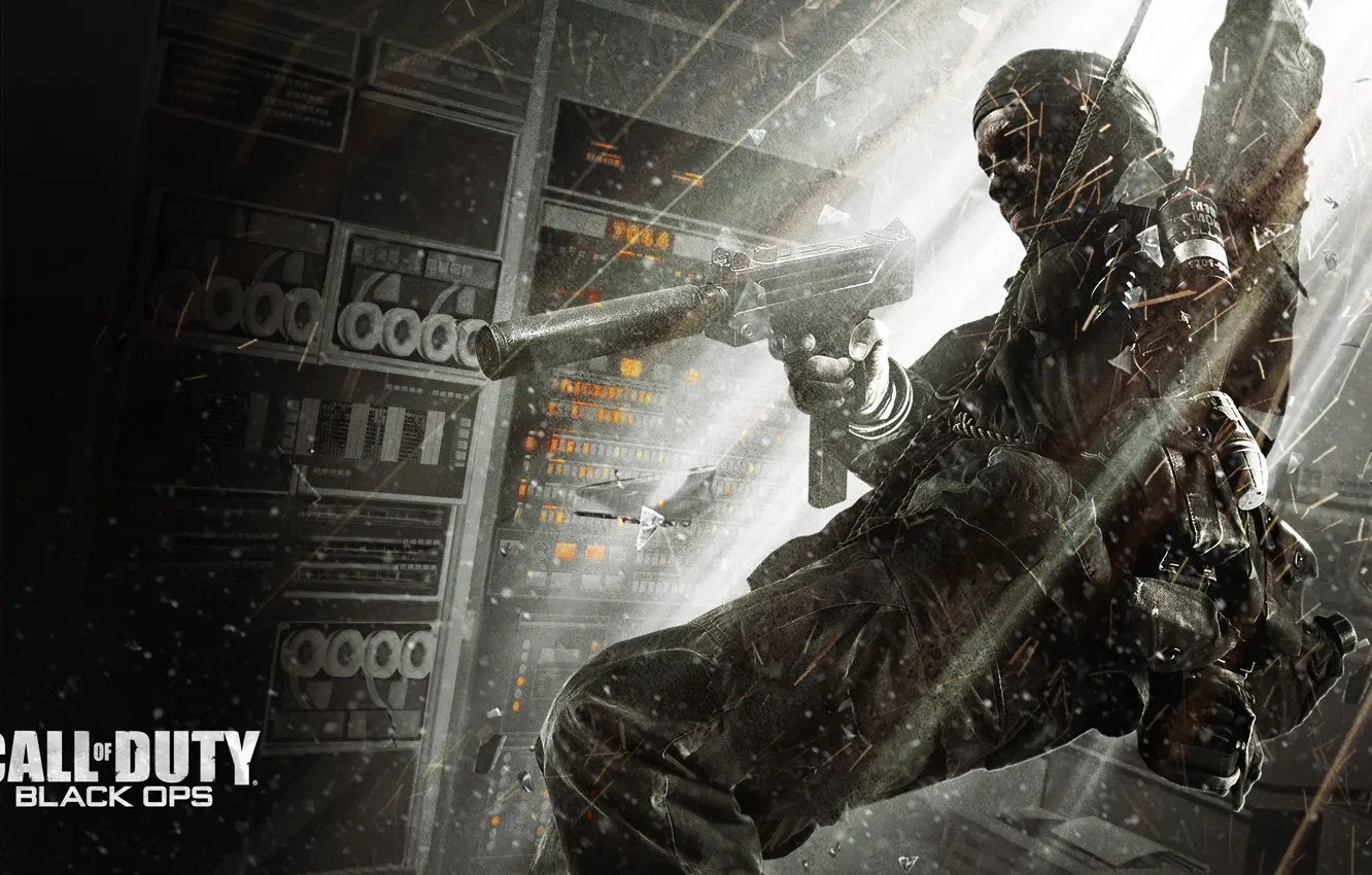 Photo wallpaper soldiers, machine, Call of Duty, storm, special forces, Black Ops