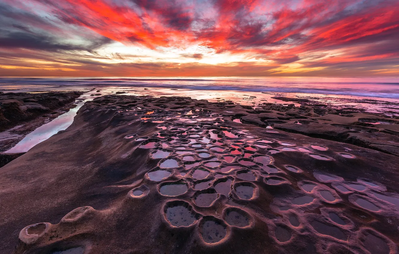 Photo wallpaper clouds, horizon, space, CA, space, USA, United States, California