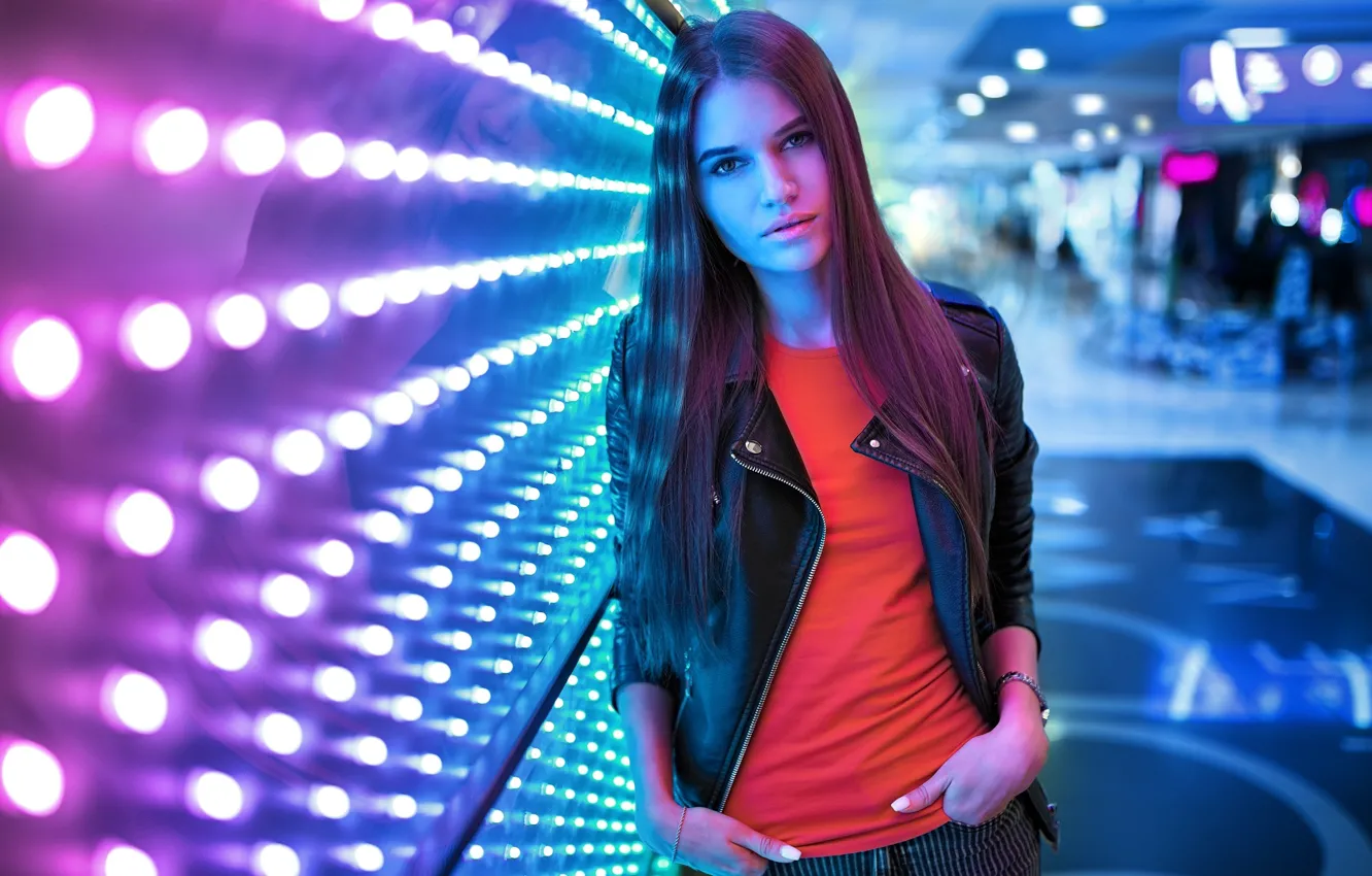 Photo wallpaper girl, light, lights, Vyacheslav Shishkov