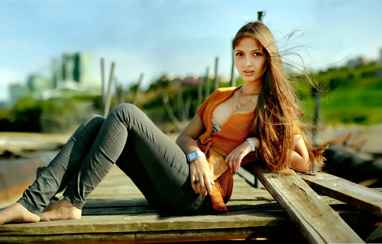 Photo wallpaper hair, jacket, pants, BROWN hair.LOOK