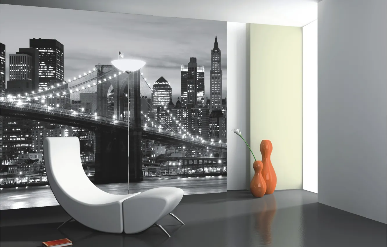 Photo wallpaper design, style, room, interior, chair, Wallpapers