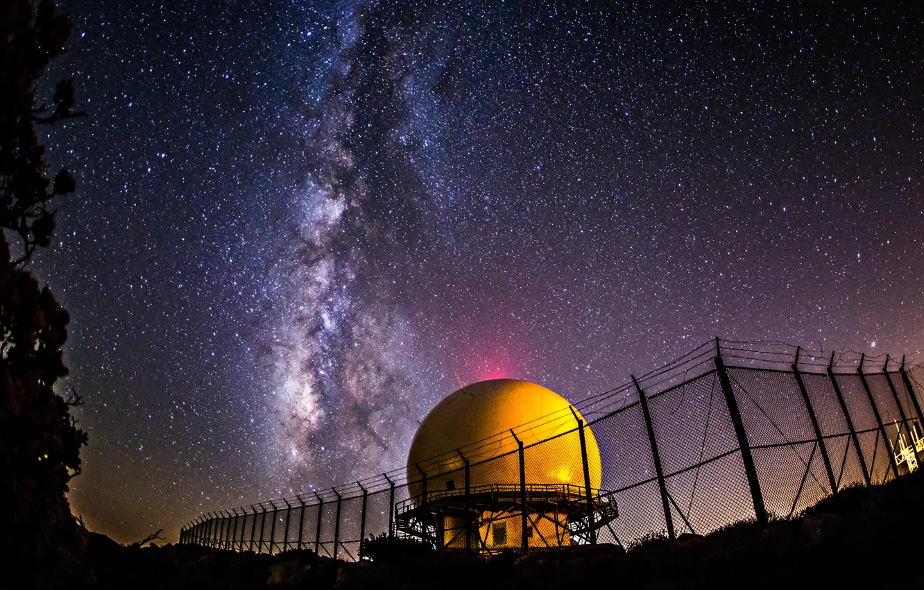 Photo wallpaper space, stars, night, the milky way, Observatory