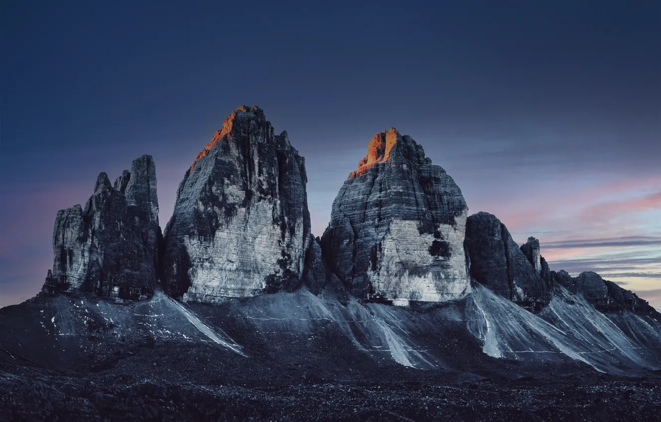 Photo wallpaper sky, nature, clouds, mountain, rocks, Eberhard Grossgaesteiger