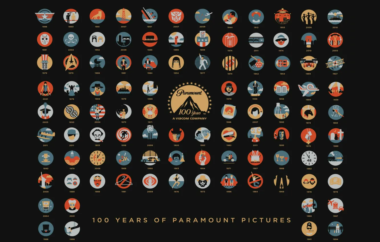 Photo wallpaper Movie, Movies, Art, Movies, 100 years, Paramount Pictures, Paramount Pictures, 100 Years Anniversary