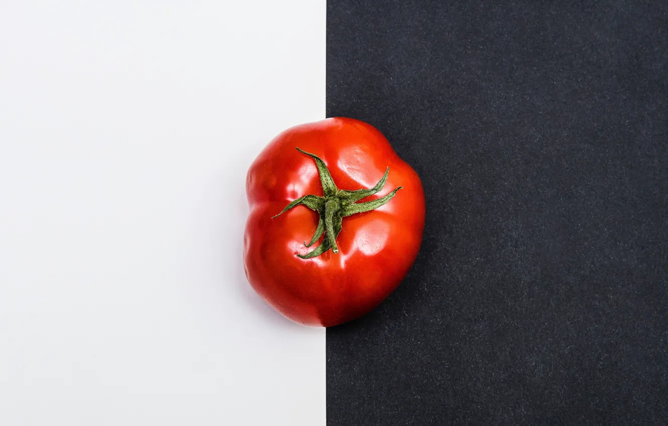 Photo wallpaper white, red, black, minimalism, tomatoes, tomatoes, Black and white