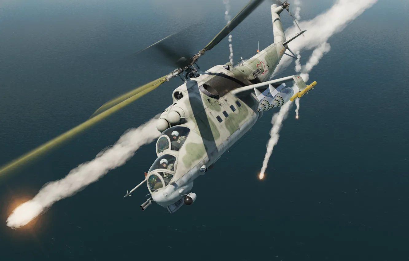 Photo wallpaper USSR, Mi-24P, Attack helicopter, OKB M. L. Mil