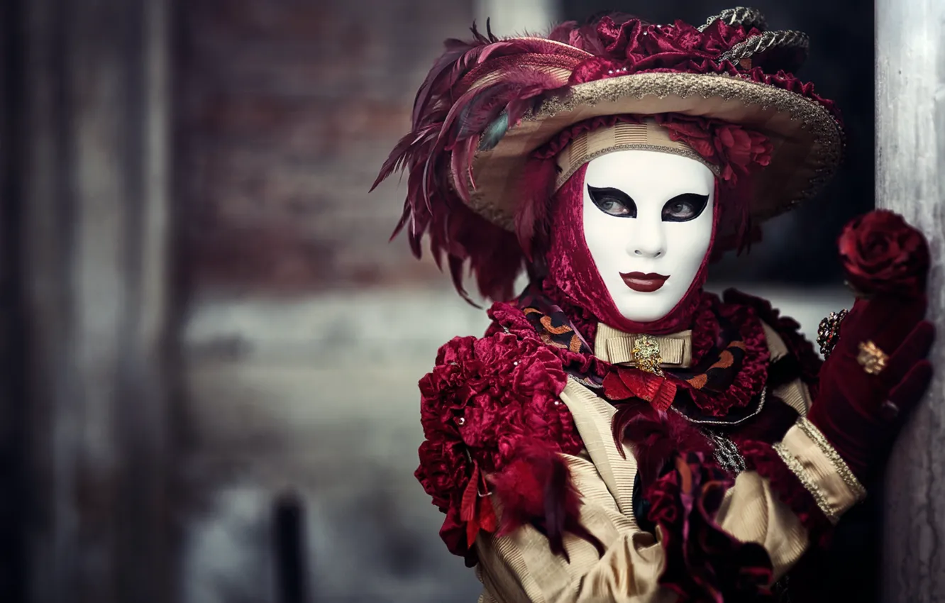 Photo wallpaper mask, Venice, carnival