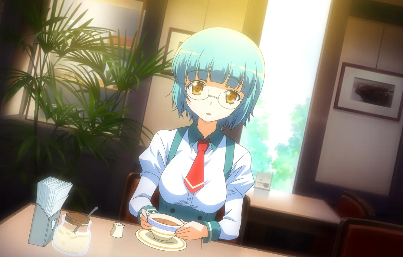 Photo wallpaper girl, anime, book, Aorio