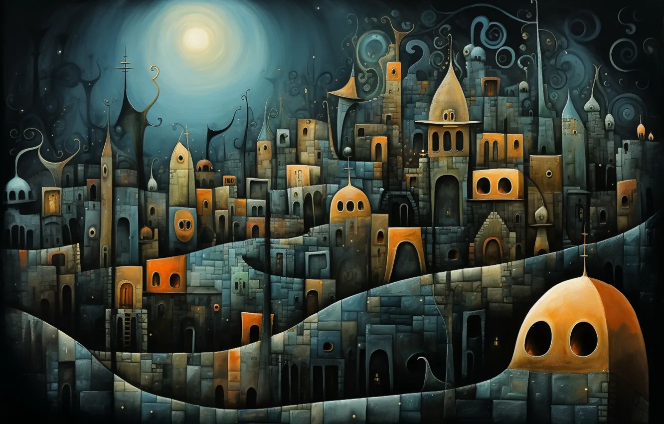 Photo wallpaper the city, background, color
