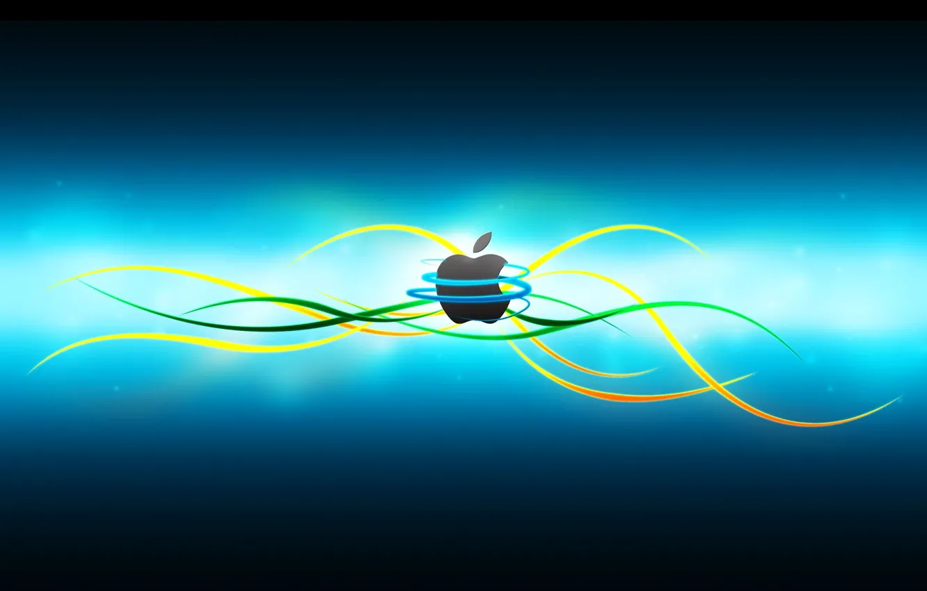 Photo wallpaper computer, line, apples, color, apple, logo, mac, phone