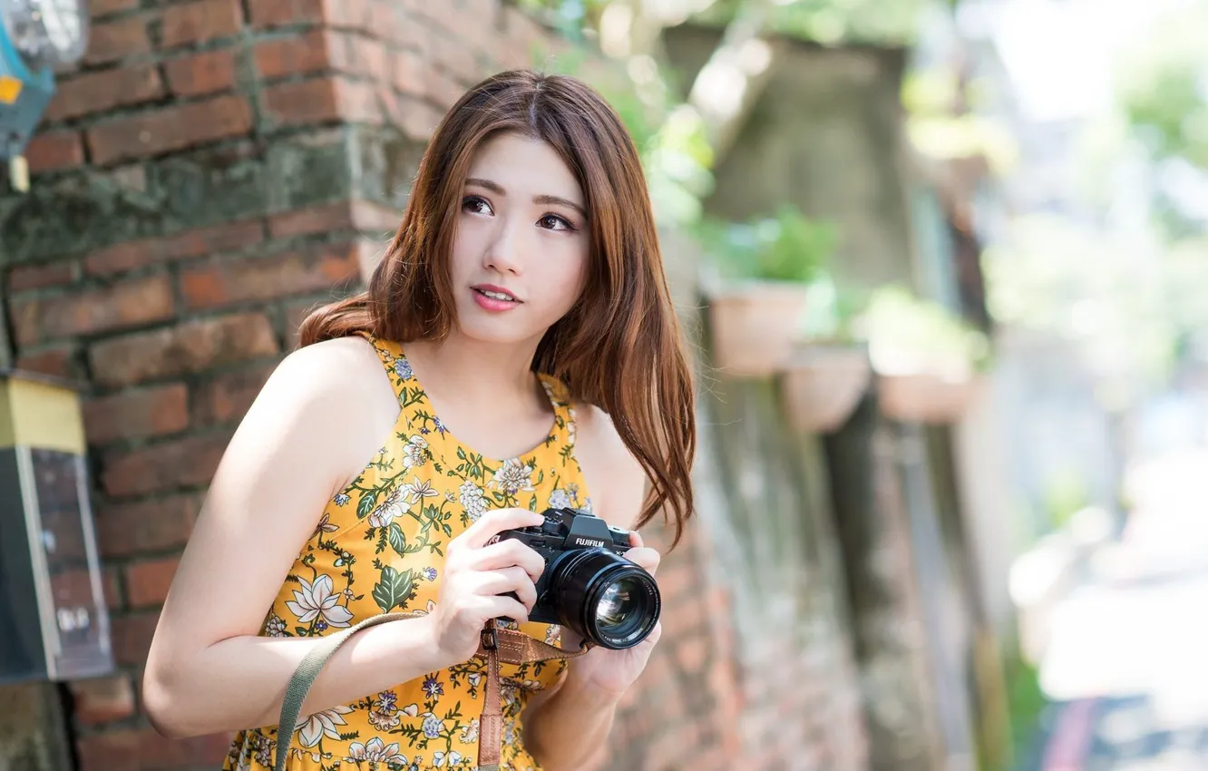 Photo wallpaper Asian, charm, asian, bare shoulders, charm, bare shoulders, young beauty, young beauty