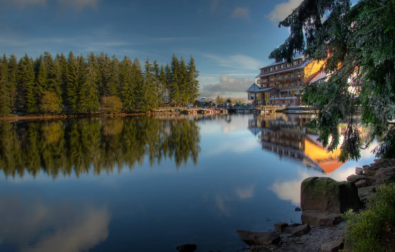 Photo wallpaper water, the city, photo, coast, Germany, Seebach