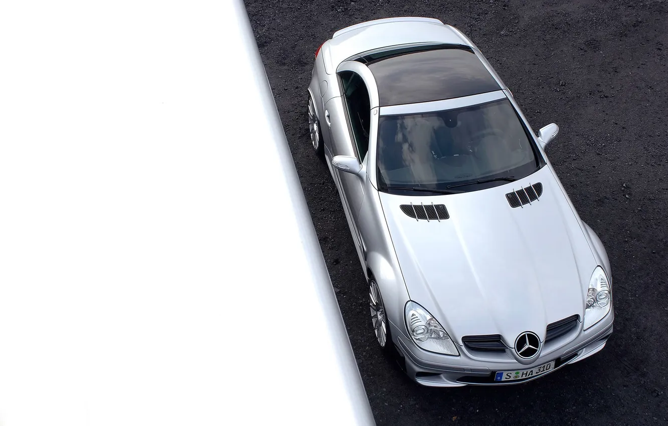 Photo wallpaper auto, Mercedes, grey car