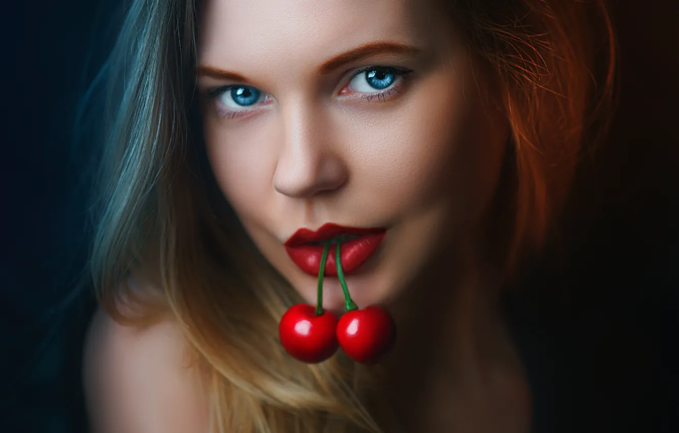 Photo wallpaper sponge, cherry, retouching, berry, Alexander Drobkov-Light, Flawless Jan