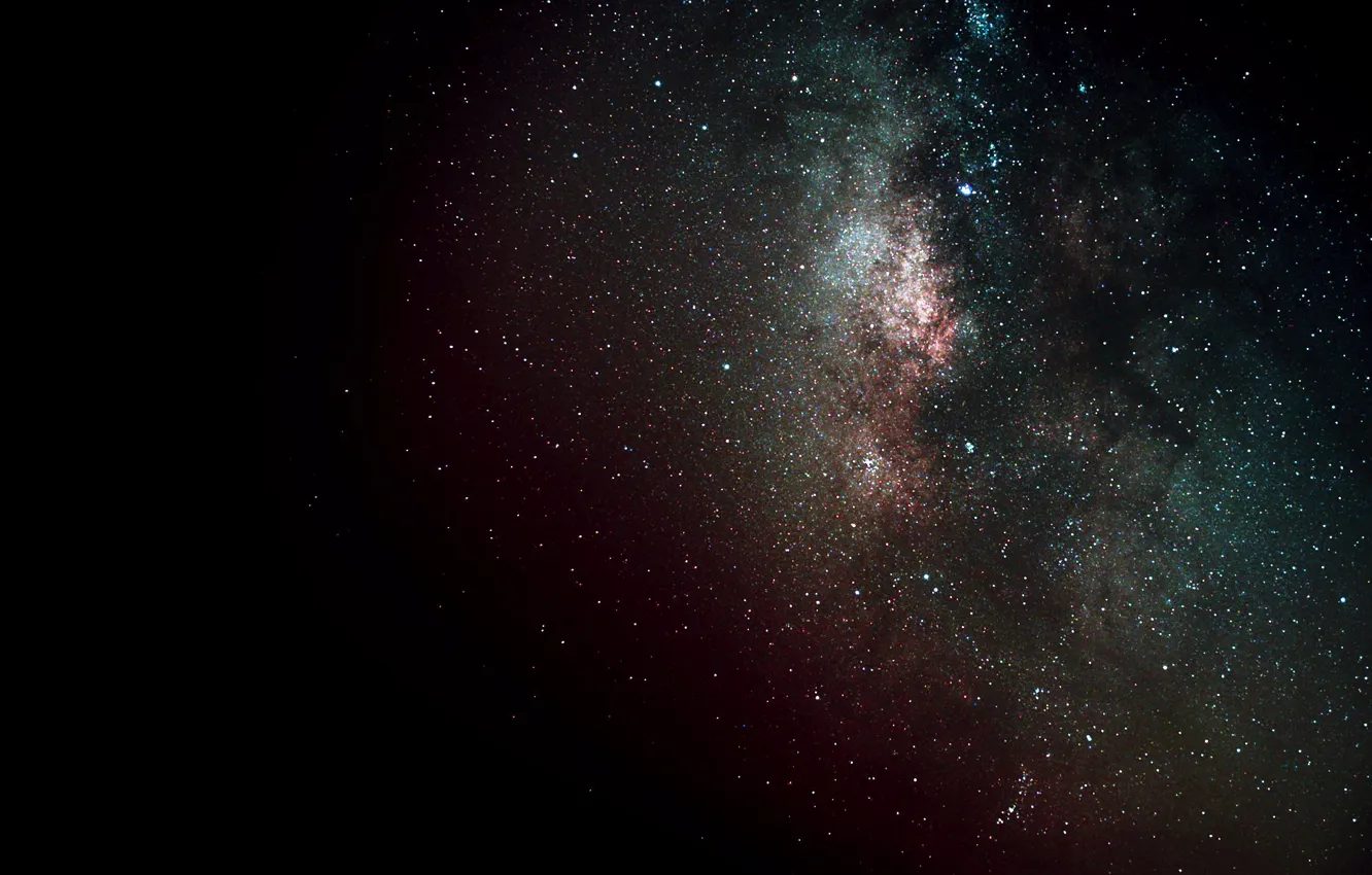 Photo wallpaper space, stars, black, dark, galaxy