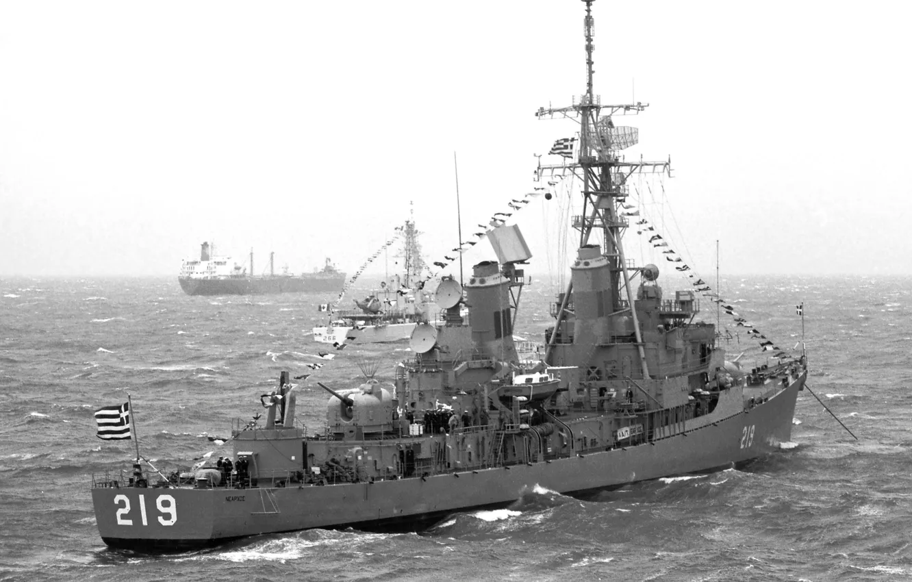 Photo wallpaper destroyer, 1993, The Greek Navy, Nearchos