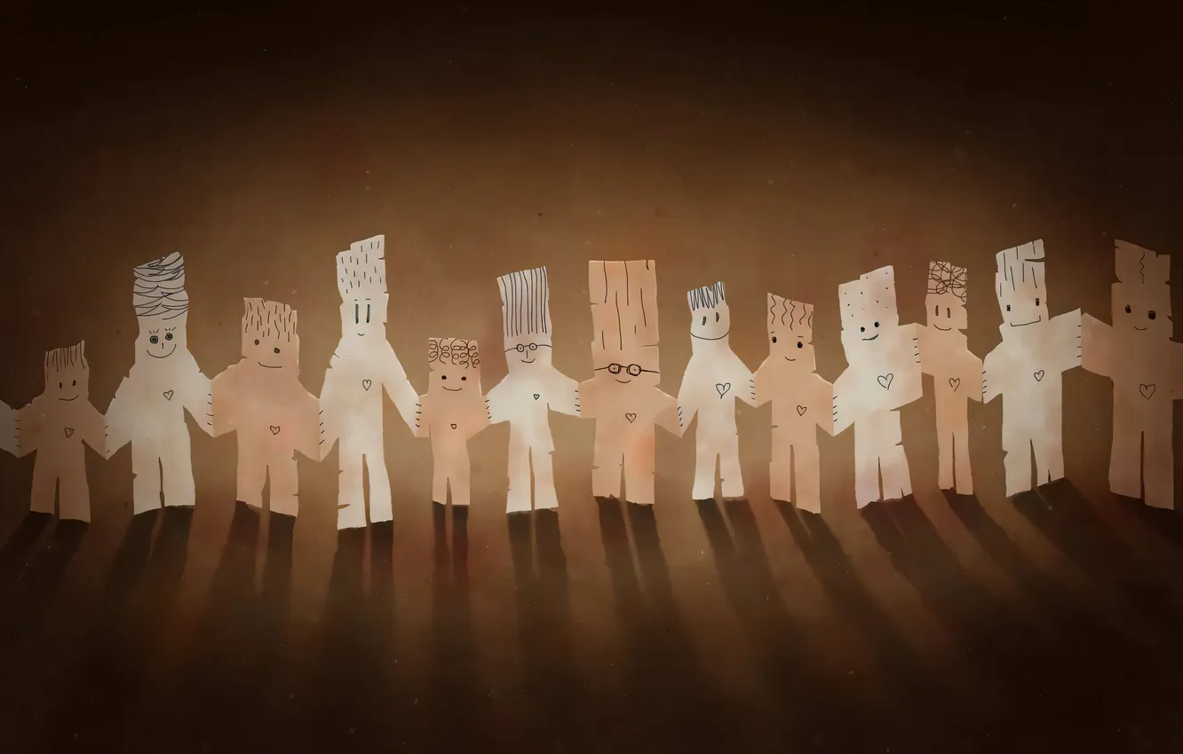 Photo wallpaper background, vladstudio, paper men