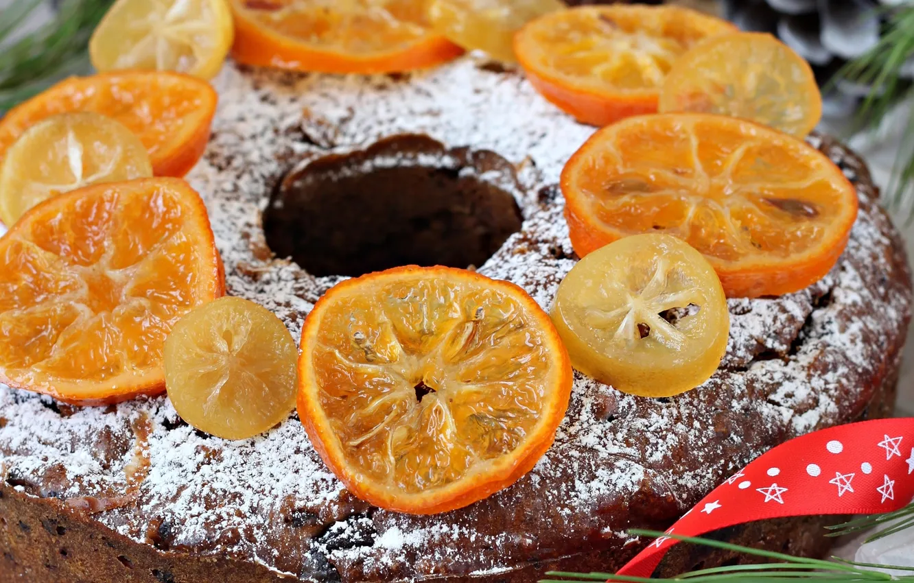 Photo wallpaper orange, cakes, cupcakes