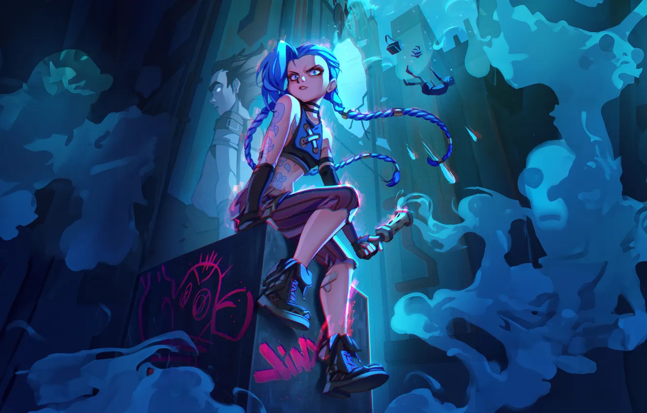Photo wallpaper game, characters, League of Legends, lol, LoL, League Of Legends, Jinx, Jinx