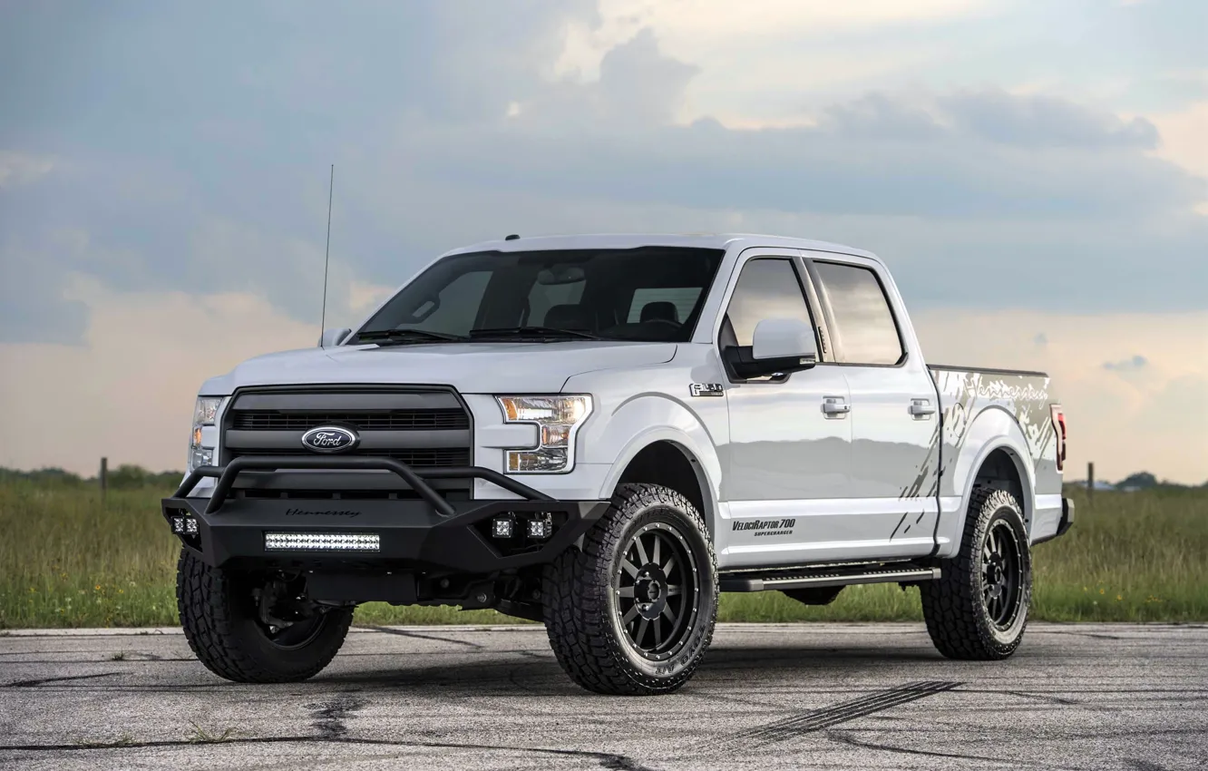 Photo wallpaper Ford, Hennessey, Supercharged, 700, 25 Anniversary, VelociRaptor, Hennessey 25th Anniversary Velociraptor 700, Supercharged Ford Truck