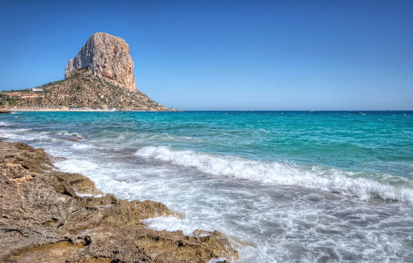 Photo wallpaper sea, the sky, photo, rocks, Spain, Calpe