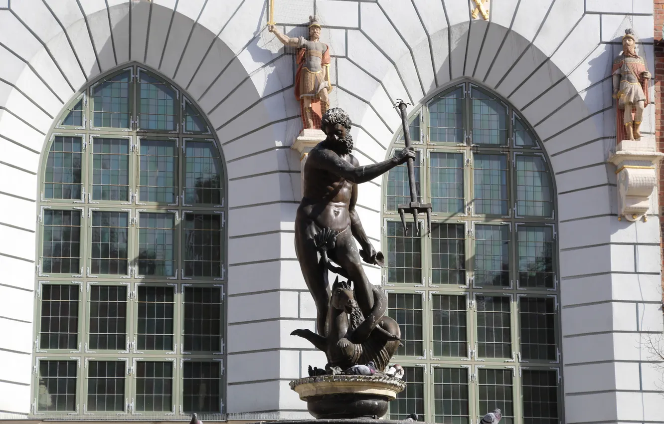 Photo wallpaper Monument, Gdansk, statua, Neptun
