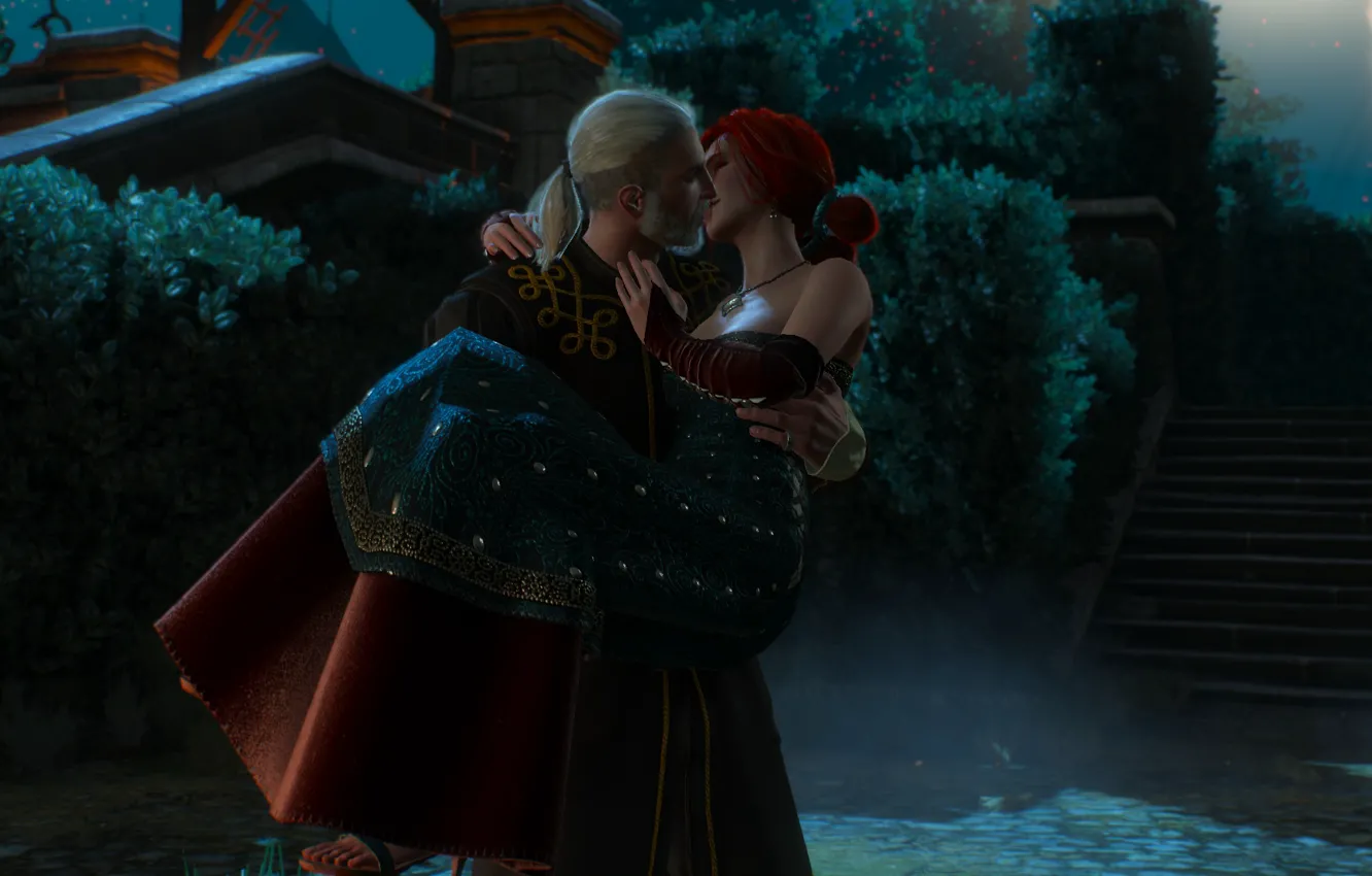 Photo wallpaper Triss Merigold, The Witcher 3, Geralt, Geralt of Rivia, Triss