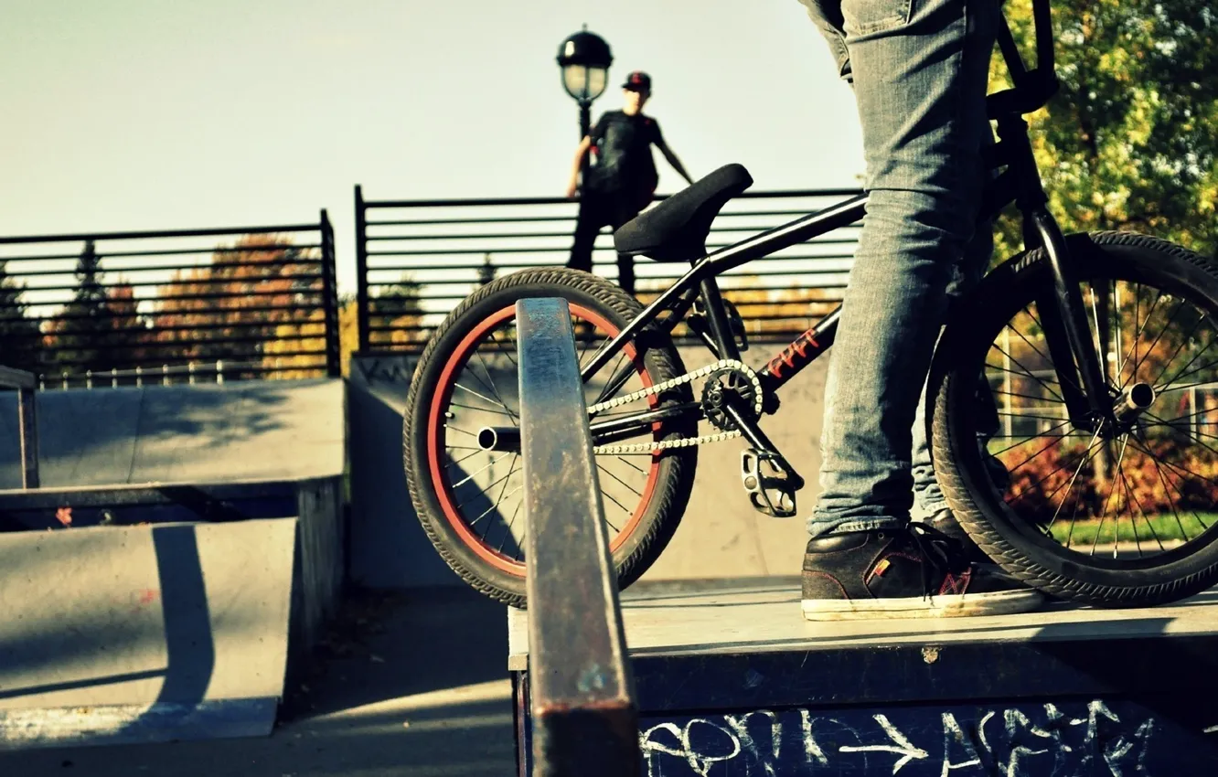 Photo wallpaper bike, extreme, bmx, skate Park