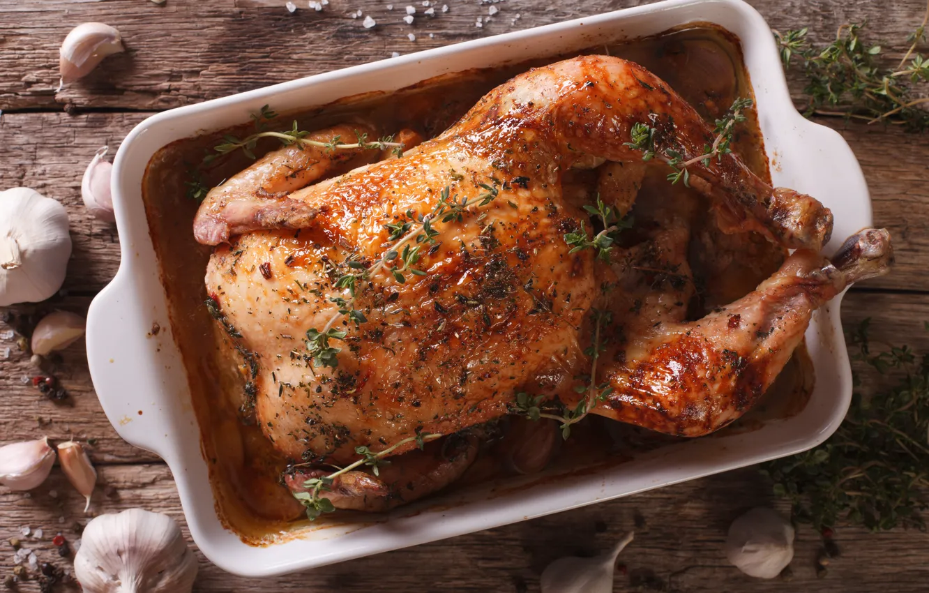 Photo wallpaper chicken, sauce, ingredients